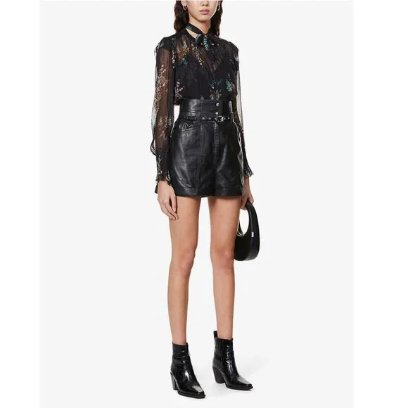 ALLSAINTS Lara Melisma Sheer Floral Print Blouse - Picture 6 of 15